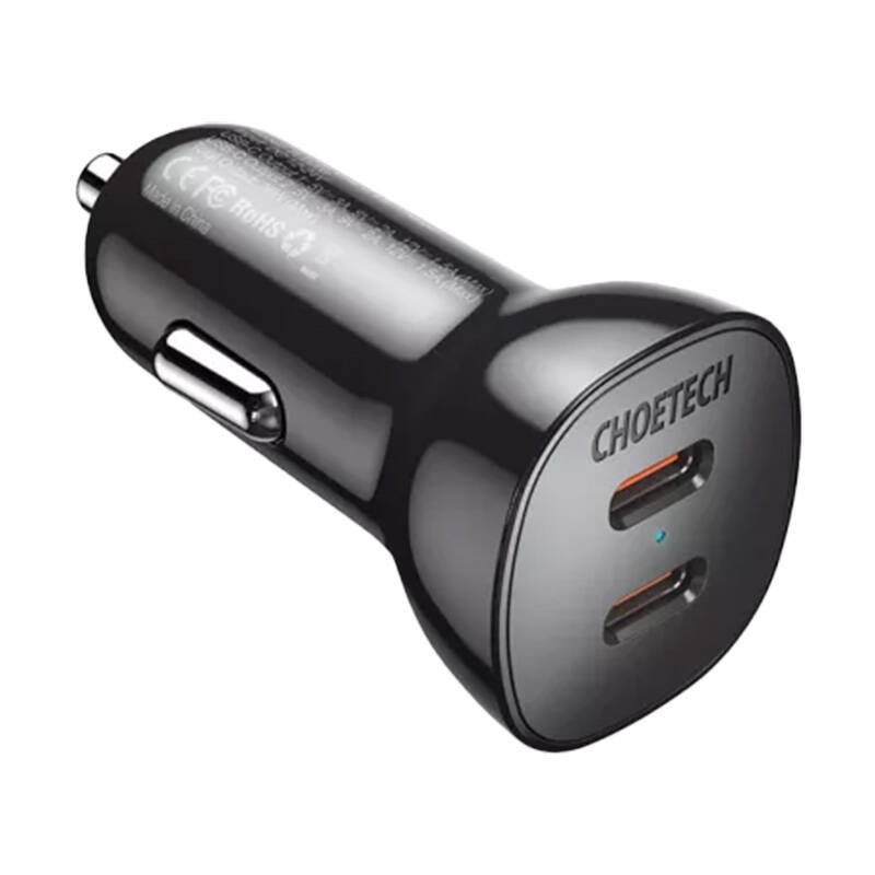 Automobilinis įkroviklis Choetech TC0008 40W 2x USB-C