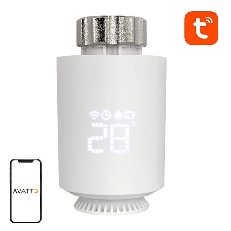 Išmanioji radiatoriaus termostato galvutė Avatto TRV06 Zigbee 3.0 TUYA