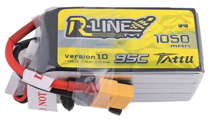 Akumuliatorius Tattu R-Line 1050mAh 22.2V 95C 6S1P XT60