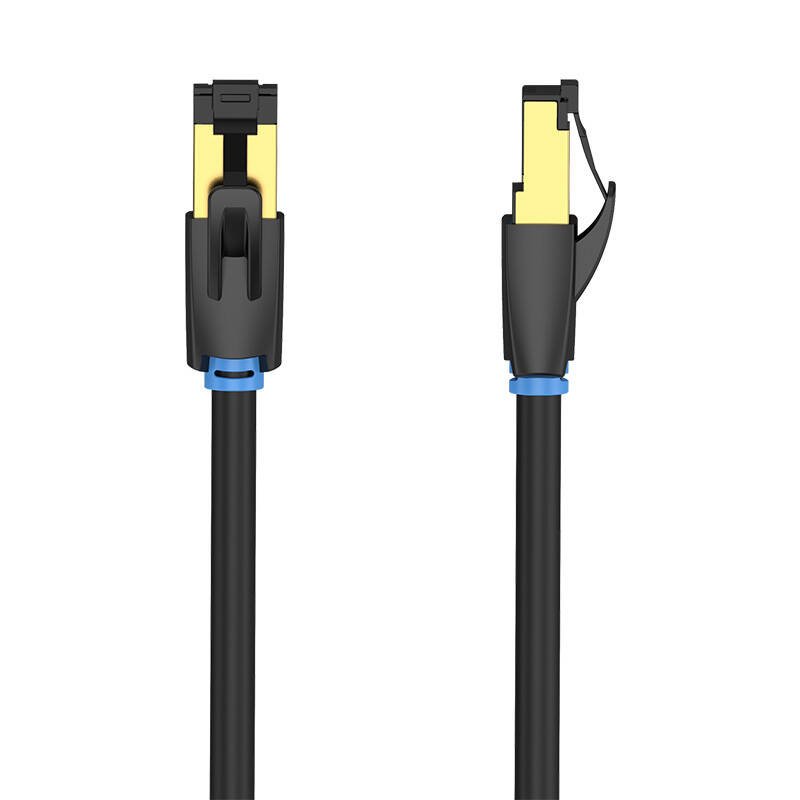 Tinklo kabelis CAT8 SFTP Vention IKABF RJ45 Ethernet 40Gbps 1m juodas