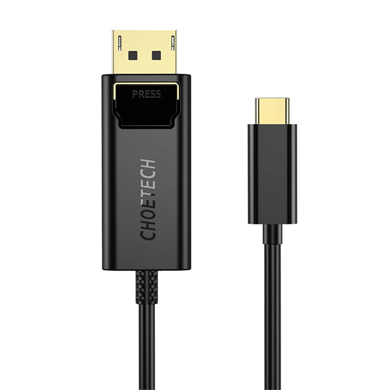 USB-C į Display Port kabelis Choetech XCP-1801BK, unidirekcinis, 4K, 1.8m (juodas)