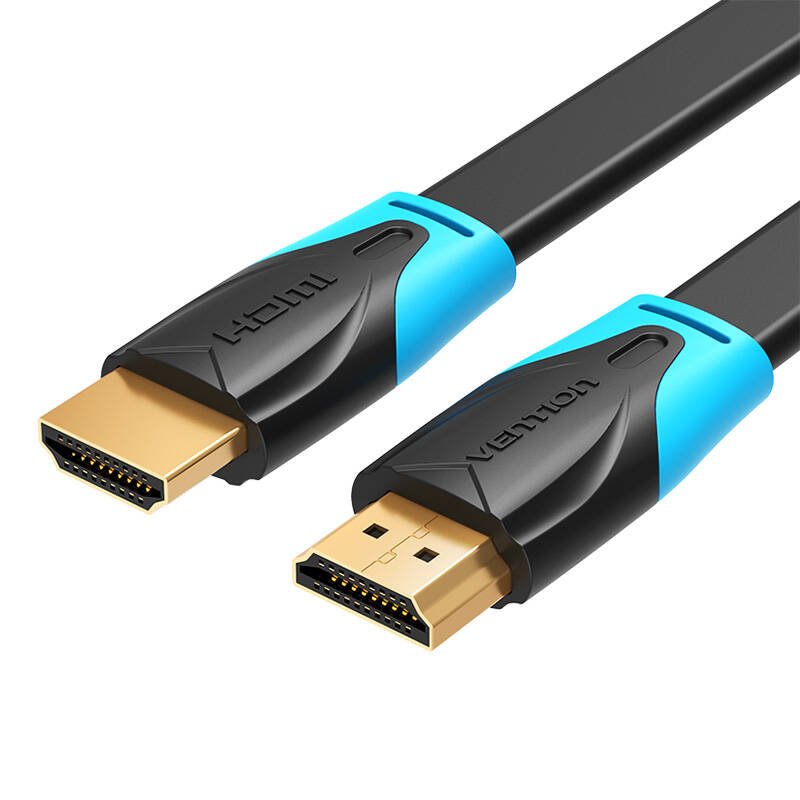 Plokščias HDMI kabelis Vention VAA-B02-L500 5m 4K 60Hz (juodas)