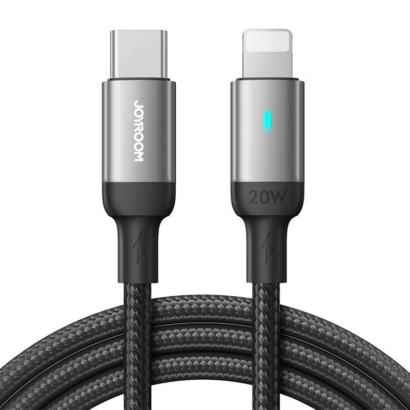 Joyroom S-CL020A10 (juodas) USB Lightning Type C 20W 1,2 m kabelis