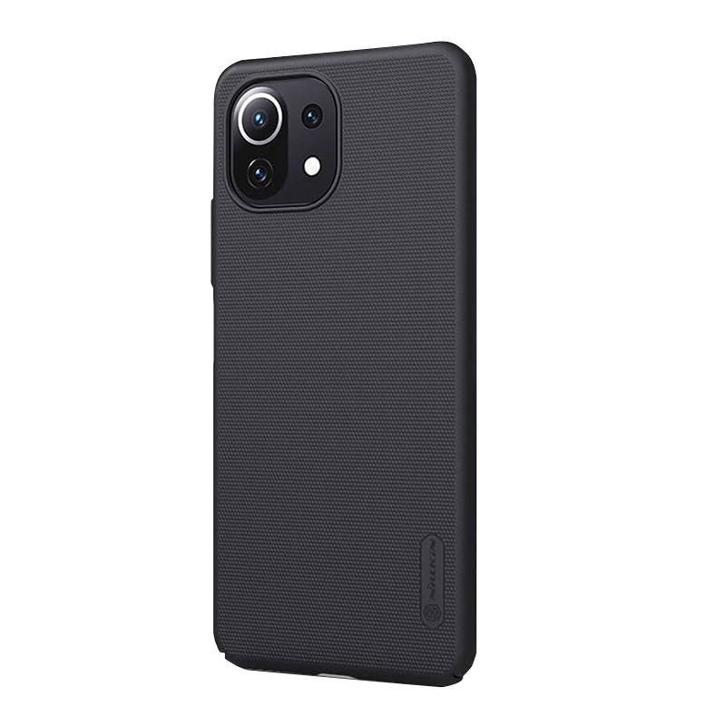 Nillkin Super Frosted Shield dėklas, skirtas Xiaomi 11 Lite 4G/5G (juodas)