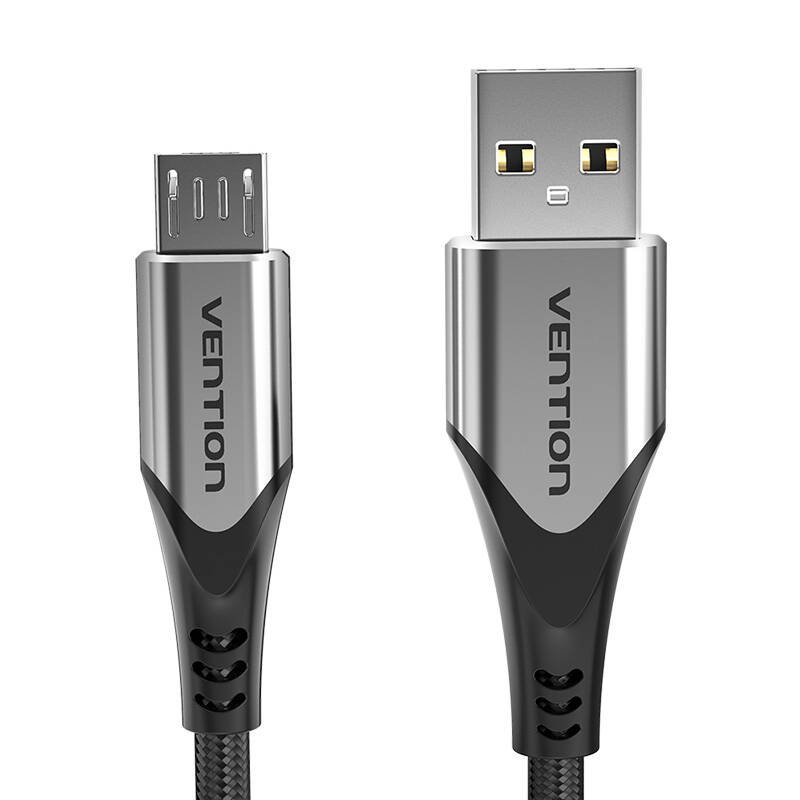 Kabelis USB 2.0 A-Mikro USB Vention COAHD 3A 0,5 m pilkas