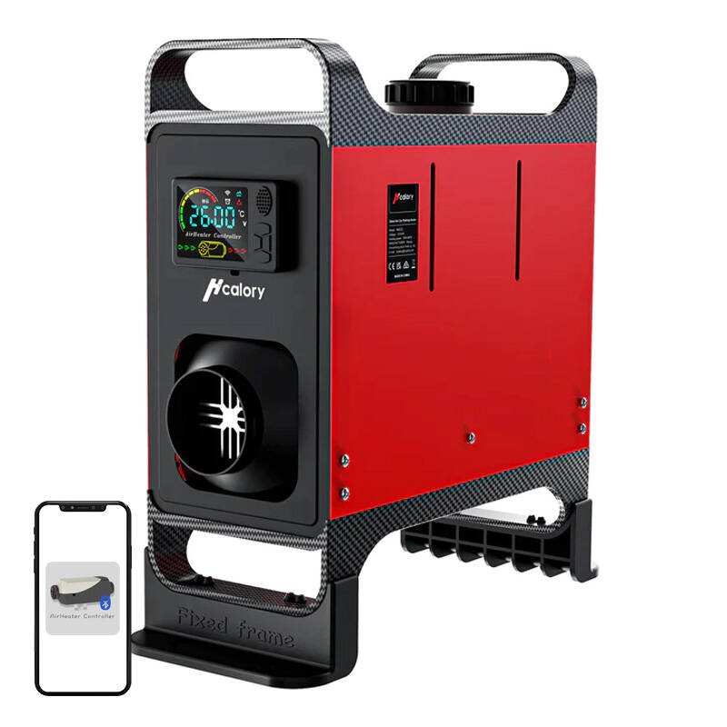 Automobilinis šildytuvas HCALORY HC-A02, 8 kW, dyzelinis, Bluetooth (raudonas)