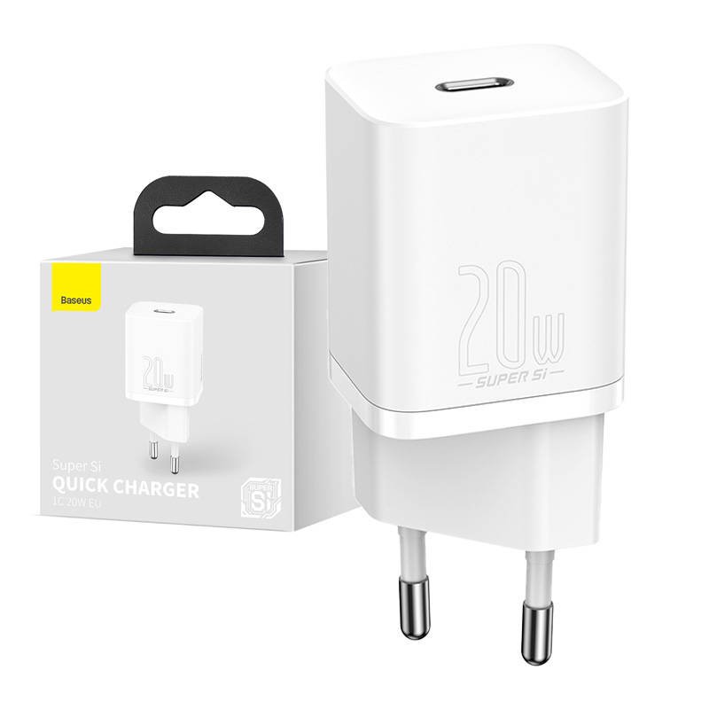 Baseus Super Si greitasis įkroviklis 1C 20W (baltas)