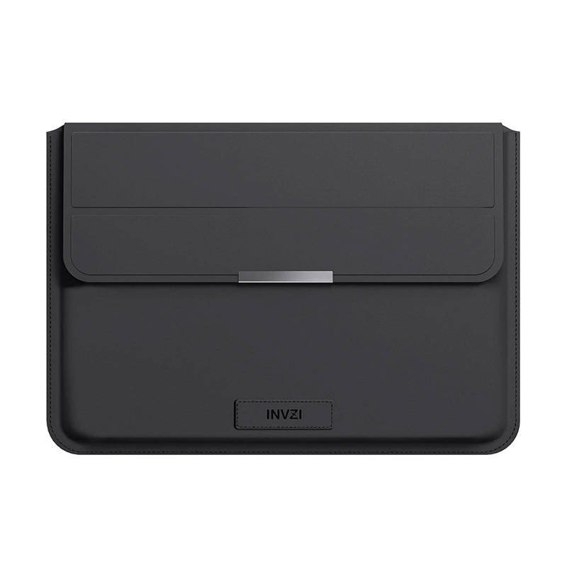 INVZI odinis dėklas / apsauga su stovėjimo funkcija MacBook Pro/Air 13"/14" (juodas)