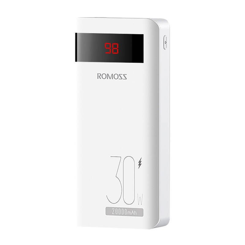 Išorinė baterija Romoss Sense6PS Pro 20000mAh, 30W (baltas)