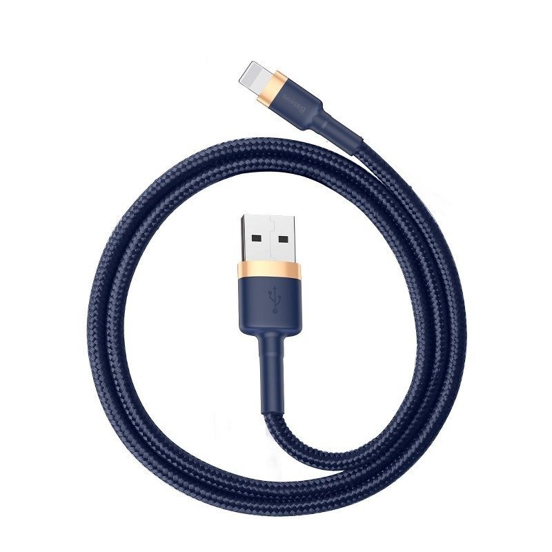 Baseus Cafule Lightning kabelis 1,5A 2 m (auksinis+tamsiai mėlynas)