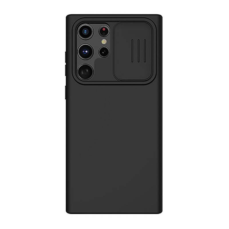 Nillkin CamShield Silky dėklas, skirtas Samsung Galaxy S23 Ultra (juodas)