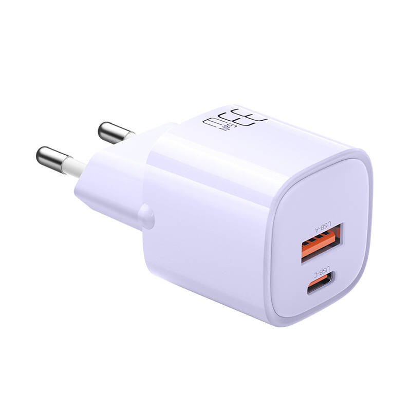 Įkroviklis GaN 33W Mcdodo CH-0155 USB-C, USB-A (violetinis)