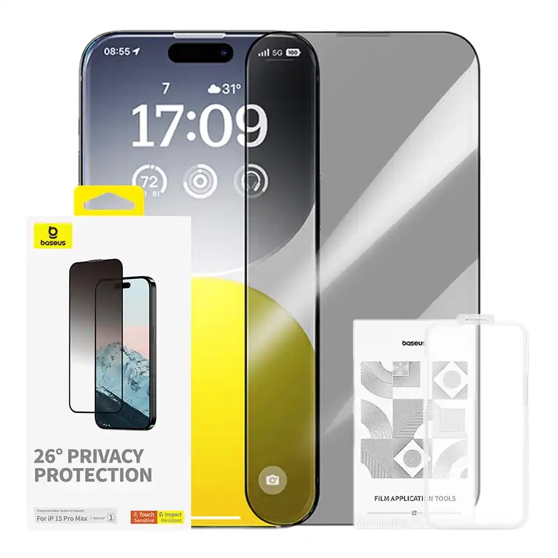 Privatumo apsauga Grūdinto stiklo bazė Diamond iPhone 15 Pro Max