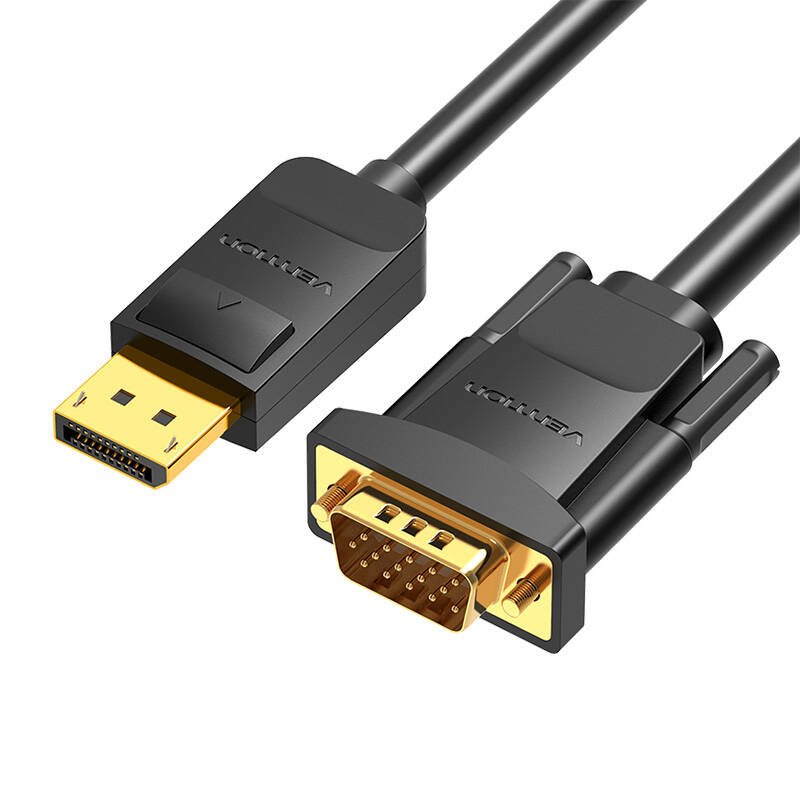 DisplayPort į VGA kabelis Vention HBLBG 1,5m, 1080P 60Hz (Juodas)