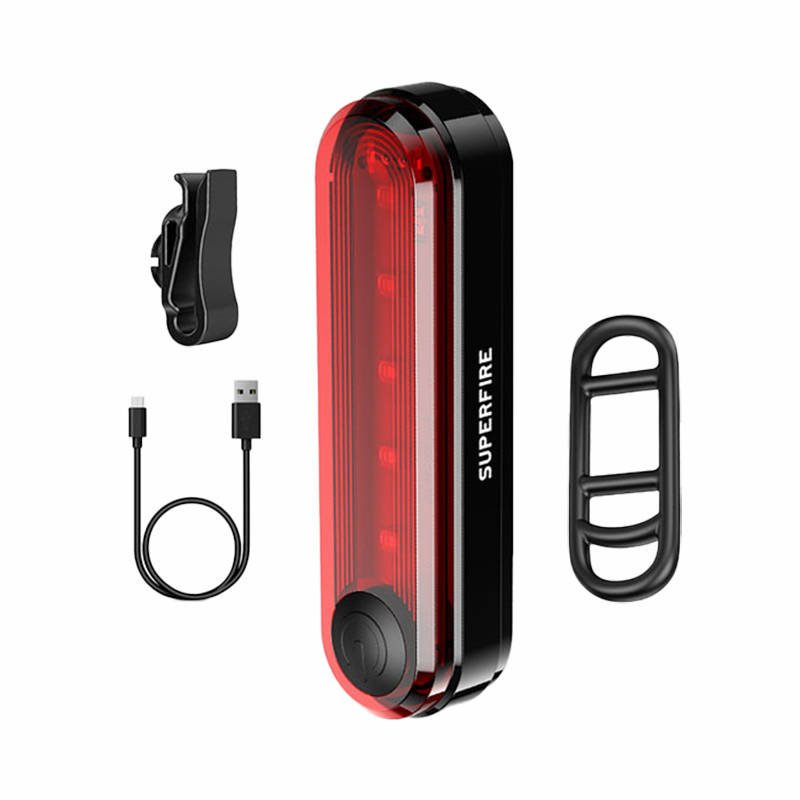 Superfire BTL01 galinis dviračio žibintas, USB, 230mAh