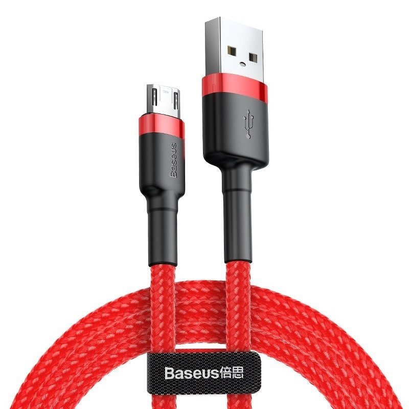 Baseus Cafule Micro USB kabelis 2,4A 1m (raudonas)