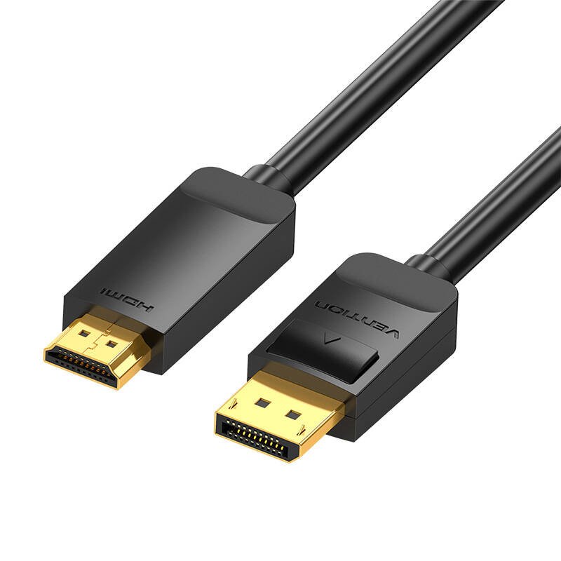 DisplayPort 1.2 į HDMI 1.4 kabelis Vention HAGBI 3m, 4K 30Hz (Juodas)