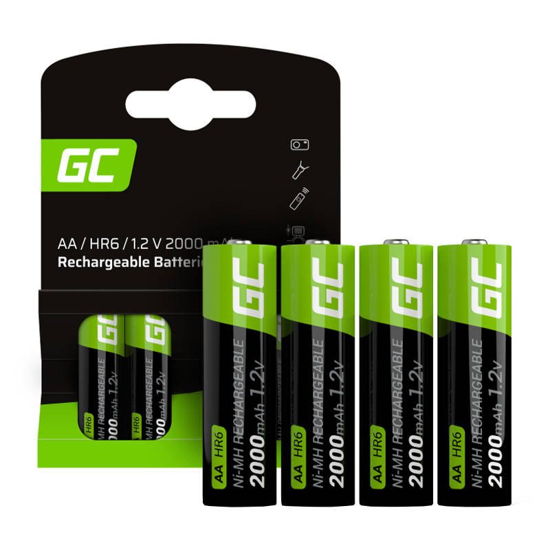 Įkraunamos baterijos Green Cell Sticks 4x AA HR6 2000 mAh