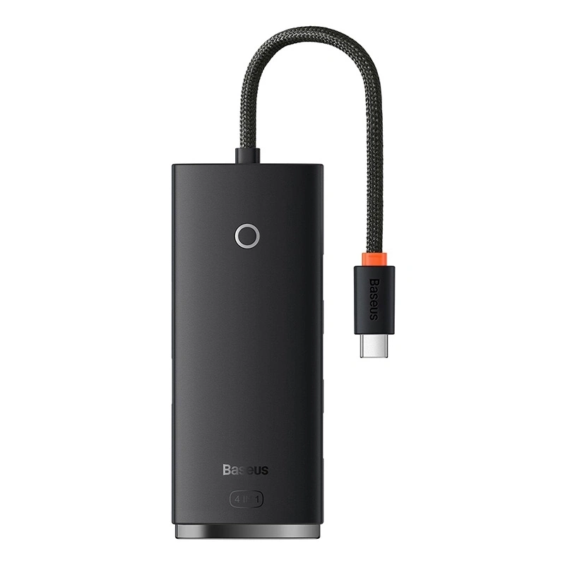 HUB adapteris 4-port USB-C Baseus OS-Lite 25cm (juodas)