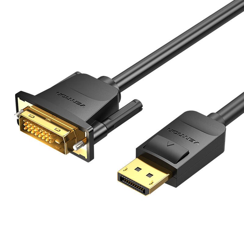 DisplayPort į DVI (24+1) kabelis 2m Vention HAFBH 1080P 60Hz (Juodas)