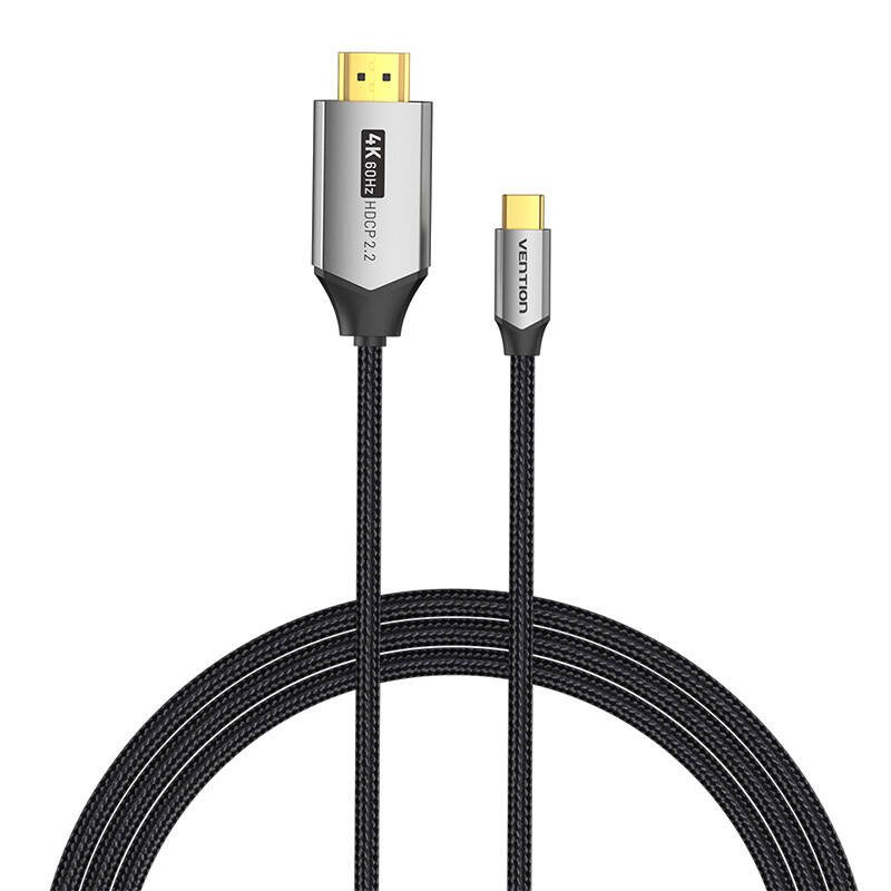 USB-C į HDMI 2.0 kabelis Vention CRBBH 2m, 4K 60Hz (Juodas)