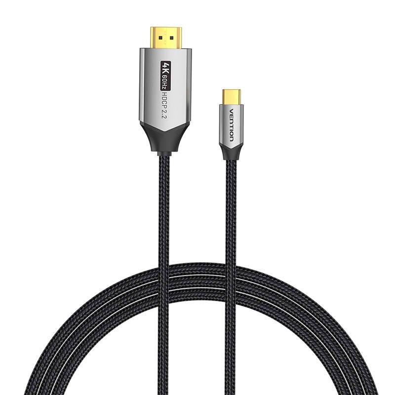USB-C į HDMI 2.0 kabelis Vention CRBBG 1,5m, 4K 60Hz (Juodas)