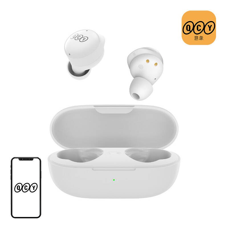 Belaidės ausinės TWS QCY T17 (baltos spalvos)