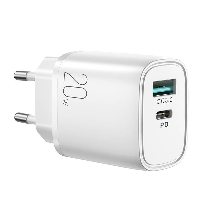 20W dviejų prievadų (QC3.0+PD) įkroviklis Joyroom L-QP2011 (baltas)
