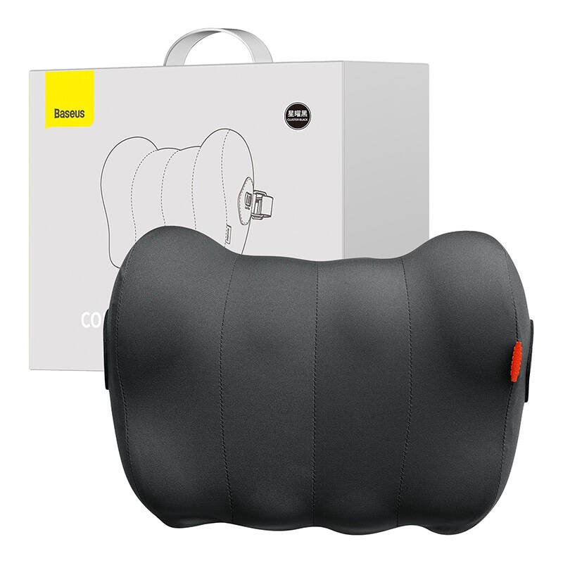 Šilkinė automobilio galvos atramos pagalvė Baseus ComfortRide Series (juoda)