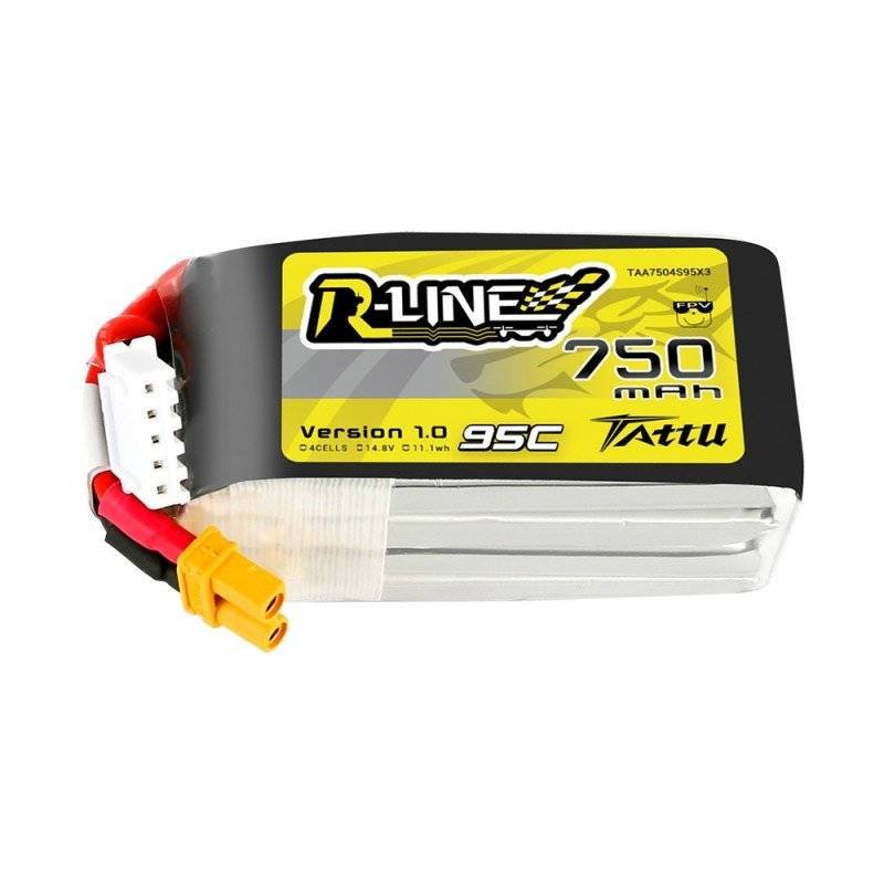 Baterija Tattu R-Line 750 mAh 14,8 V 95C 4S1P JST-XHR