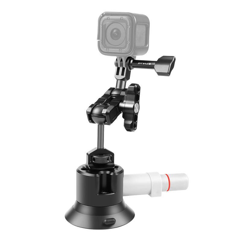 Stiklo automobilio laikiklis su siurbtuku Puluz GoPro Hero, DJI Osmo Action PU845B