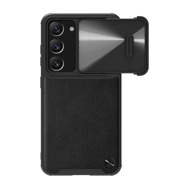 Nillkin CamShield Leather dėklas Samsung Galaxy S23 (juodas)