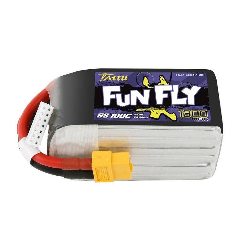 Baterija Tattu Funfly 1300 mAh 22,2 V 100C 6S1P XT60