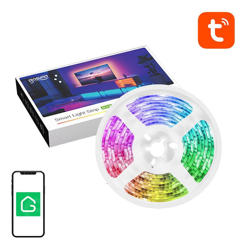 Išmanioji WiFi RGB LED juosta Gosund SL1 (2,8 m), Tuya