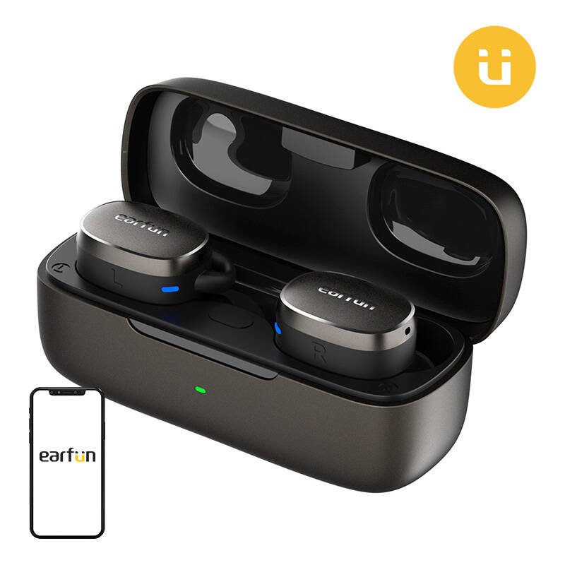Ausinės TWS EarFun Free Pro 3, ANC (juodos)