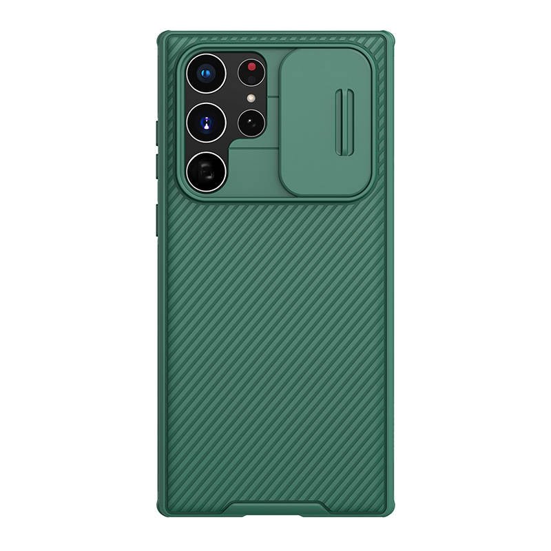 Nillkin CamShield Pro dėklas Samsung Galaxy S22 Ultra (tamsiai žalias)