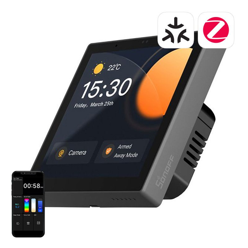 Išmanusis valdymo pultas WiFi/Bluetooth/ZigBee Matter Sonoff NSPanel Pro (juodas)