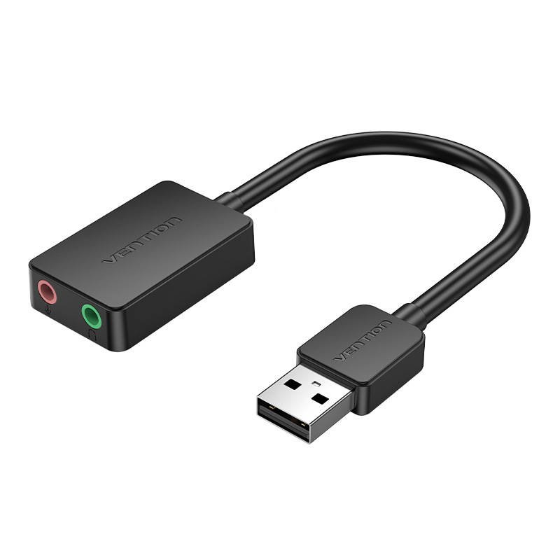 Išorinis garso kortelė USB 2.0 TRS Vention CDYB0 2-port 0.15m