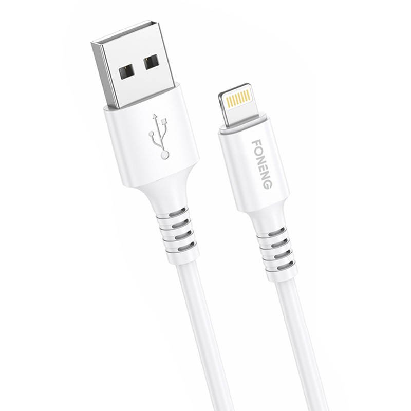 Foneng USB ir Lightning kabelis, x85 iPhone 3A Quick Charge, 1 m (baltas)