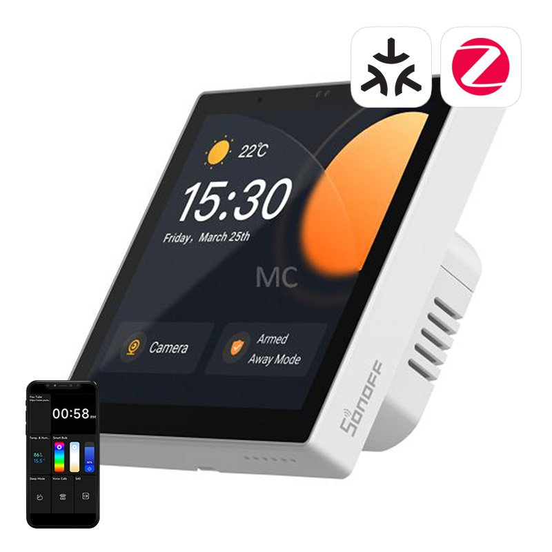 Išmanusis valdymo pultas Matter WiFi/Bluetooth/ZigBee Sonoff NSPanel Pro (baltas)