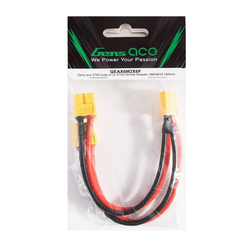 Adapteris female Gens Ace XT60 male į 2x XT60