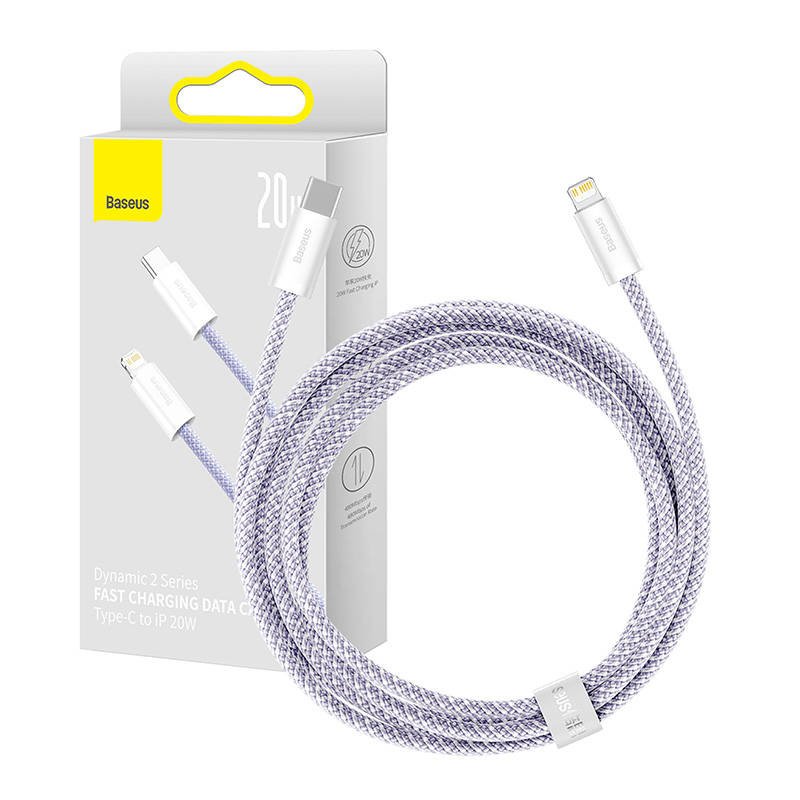 USB-C į Lightning laidas Baseus Dynamic 2 Series 20 W 2 m (violetinis)