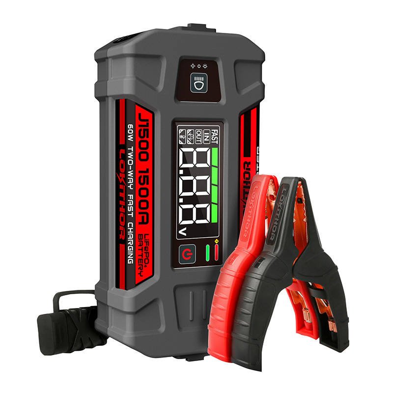 Automobilio užvedimo įrenginys Lokithor J1500 / 1000A / išorinė baterija 12000 mAh / prožektorius (3 viename), veikia esant -20 °C
