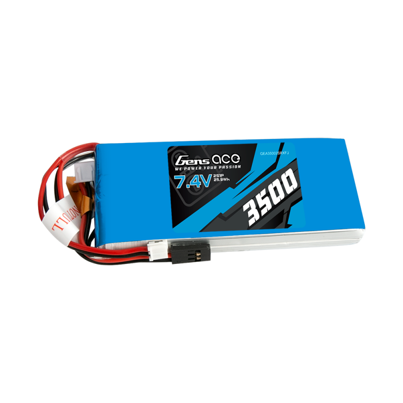 Baterija LiPo Gens Ace 3500mAh 7.4V 1C 2S1P RX/TX