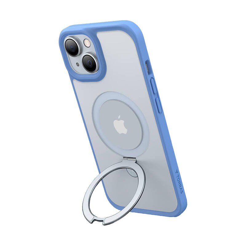 Torras telefono dėklas Ostand Matte, skirtas iPhone 15 (tamsiai mėlynas)