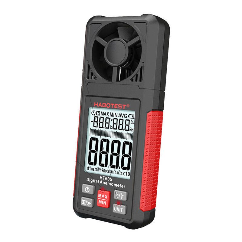 Skaitmeninis vėjo greičio matuoklis (anemometras) Habotest HT605