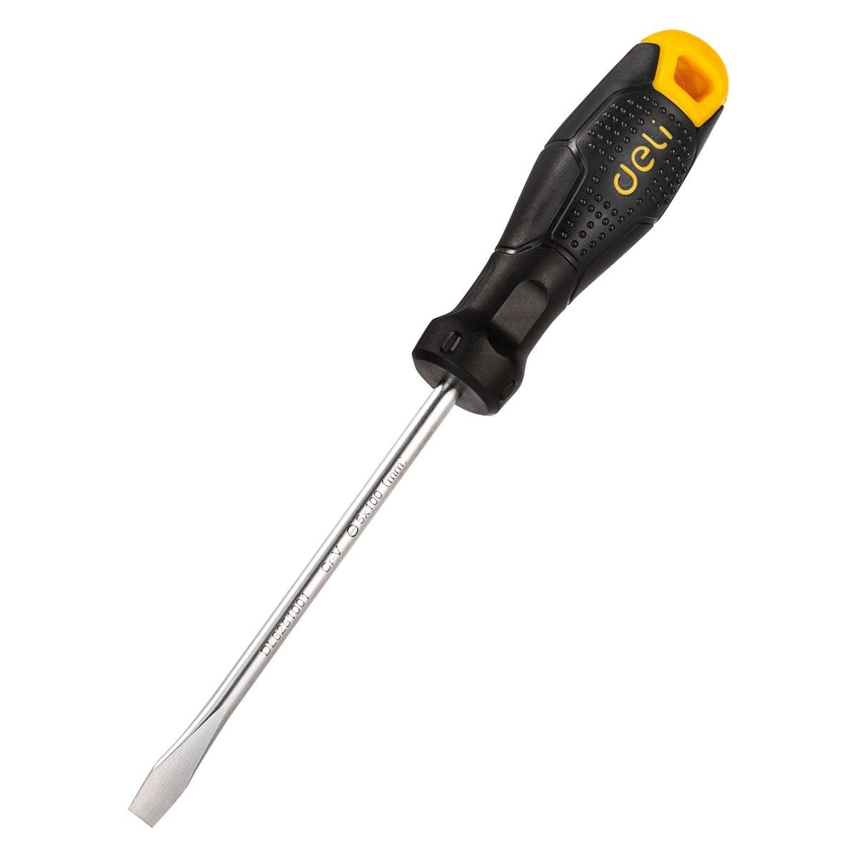 Plokščias atsuktuvas 5x100 mm Deli Tools EDL6251001 (juodas)