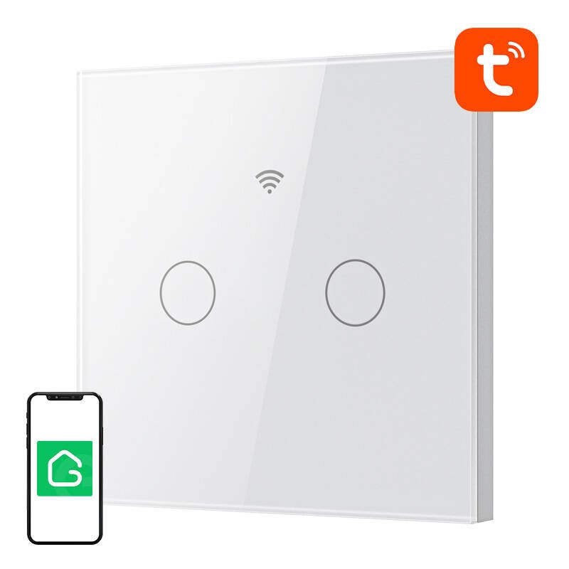 Išmanusis lietimui jautrus WiFi šviesos jungiklis Gosund SLS2 (pasirenkamas N, dvigubas) Tuya