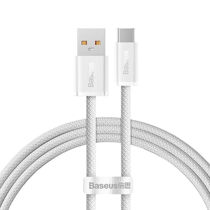 USB ir USB-C laidas Baseus Dynamic Series, 100 W, 1 m (baltas)