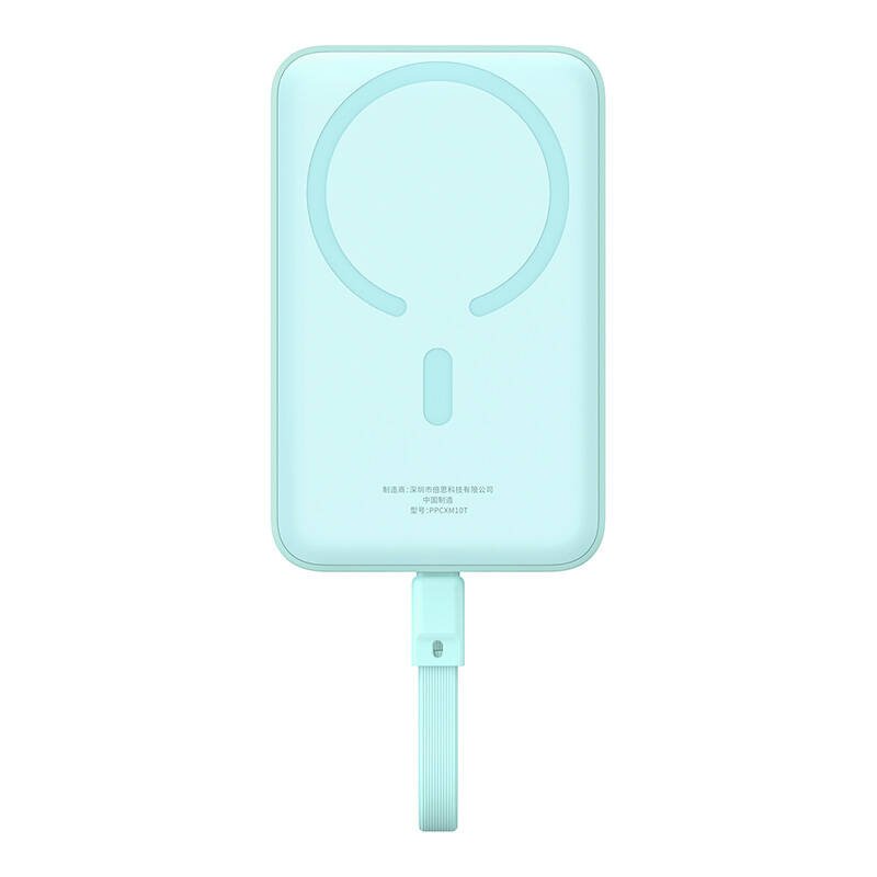 Išorinė baterija Baseus Magnetic Mini 10000 mAh, USB-C 30W MagSafe (mėlyna)